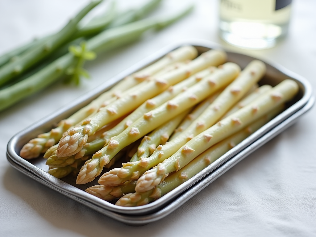 Fresh white asparagus spears